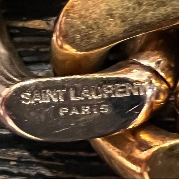 Yves Saint Laurent Gold and Silver Chain Earrings - Picture 6 of 6